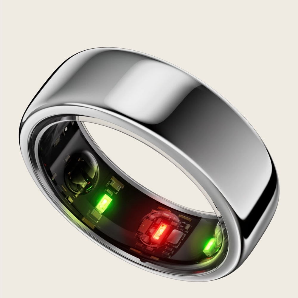 Oura Ring, size 8, Heritage silver
